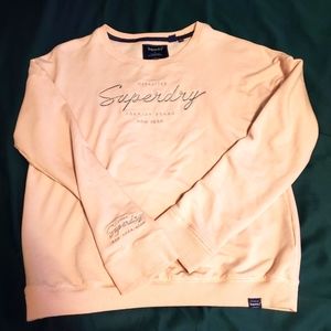 Superdry light pink sweatshirt